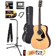 Yamaha FG700S Acoustic Guitar BUNDLE including Hard Case, Strap, Stand, Polish, Tuner, Strings, Picks, Capo, Stringwinder and DVD