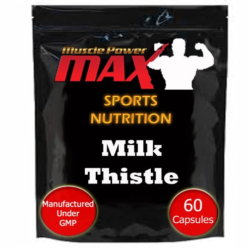 60 Milk Thistle Capsules - Supports Muscle Building By Muscle Power Max FREE 1ST CLASS FAST POSTAGE