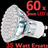 10 Stück LED Lampe Leuchte Strahler GU10 3W 60 LEDs 230V Warmweiß 220 Lumen