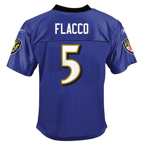 Joe Flacco Baltimore Ravens Youth Small 8 Jersey NFL Reebok Team Apparel
