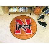 Nebraska Cornhuskers NCAA Basketball Round Floor Mat (29)