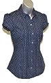 Tommy Hilfiger Stretch Women Short Sleeve Polka Dot Shirt