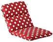 Red and White Polka Dot Outdoor Patio Furniture Chair Seat and Back Cushion