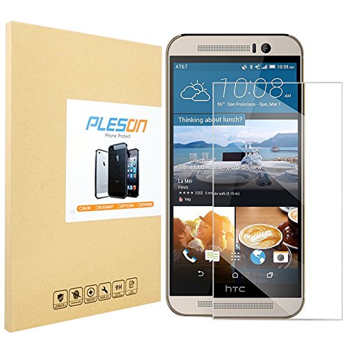 [htc one m9 screen protector] pleson® tempered glass h…