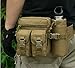 Outdoor Jungle Hiking Cycling Bike Camping Fanny Waist Pack Pouch Hip Belt Bag Tactical Pocket (Brown)