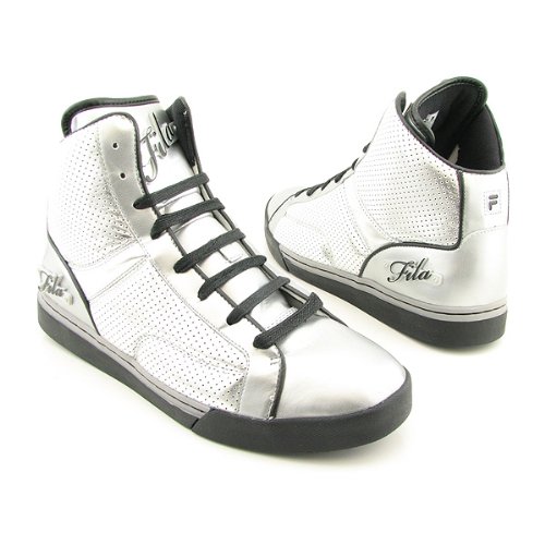 FILA 4 Club Hi Silver Basketball Shoes Mens 11.5
