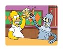Brand New Simpsons and Futurama Mouse Pad Homer and Bender