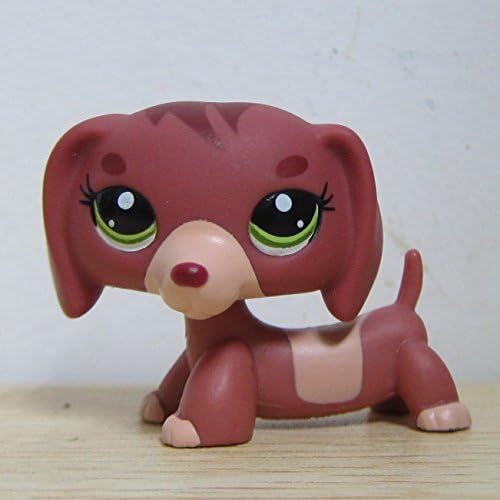 Littlest Pet Shop LPS Kid Toys #3601 Mommy Tan / Brown Dachshund Puppy Dog Rare