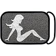 Real Wood Silver Mud Flap Girl Belt Buckle