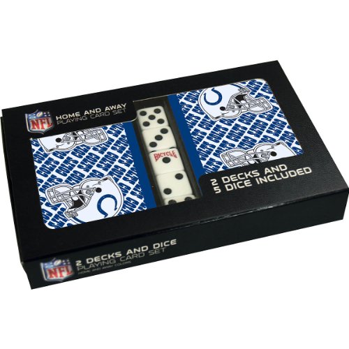 Bicycle Indianapolis Colts 2-Deck Playing Cards with Dice Set