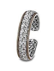 Charles Krypell Sterling Silver and Brown Diamond Cuff Bracelet