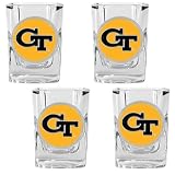 Georgia Tech Yellow Jackets 4pc Square Shot Glass Set NCAA College Athletics