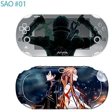 Premium Skin Decals Stickers For PlayStation VITA Slim 2nd Generation PCH-2000 Series Consoles Korea Made - POP SKIN SAO #01 + Free Gift Screen Protector Film + Wallpaper Screen Image