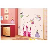 Kappier&reg; Fairy Tale Princess and Castle Nursery/Kids Room Peel & Stick Wall Decals