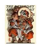 Santa's Lap, c.1923 Giclee Poster Print by Joseph Christian Leyendecker, 17x20