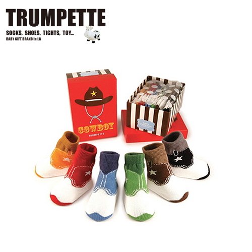 【TRUMPETTE/トランペット】TRM020 カウボーイ【ベビーソックス/6ペア】