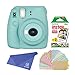 Fujifilm Instax Mini 8+ Instant Film Camera (Mint) with Instant Film, 2 x 10 Shoots (Total 20 Shoots) + Colorful Photo Frame Stickers 20 pcs