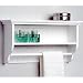 Wooden Bathroom Cabinets
White Wood Wall Shelf with Wooden Bar
