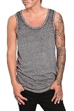 RUDE Charcoal Grey Burnout Tank Top