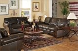 Cordoba Leather Sofa and Love Seat By Coaster Furniture With Silver Shipping