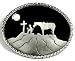 PRAYING COWBOY BLACK ENAMEL PEWTER BUCKLE, RELIGIOUS BUCKLE