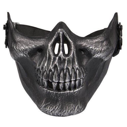Outdoor Skull Skeleton Paintball Airsoft Mask Half Face Protect