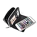 iPhone 6S Wallet Case, Egrace Magnetic Detachable Removable Wallet Zipper PU Leather Case with Strap and Credit Card Slot for iPhone 6/6S