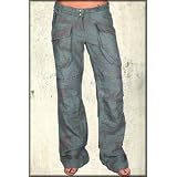 Parasuco Lace Up Back Pants in Moss Green