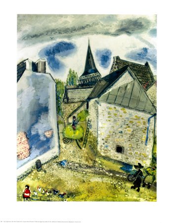 Chambon-Sur-Lac Art Poster Print by Marc Chagall, 22x28