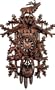River City Clocks MD879-33 Eight Day Musical Cuckoo Clock with Dancers, Woodsman, Ram, Elk, And Oak Leaves