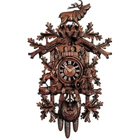 River City Clocks MD879-33 Eight Day Musical Cuckoo Clock with Dancers, Woodsman, Ram,... by River City Clocks