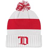 NHL Men's Team Classics Cuffed Knit Hat With Pom (Detroit Red Wings, One Size Fits All)