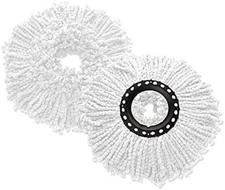 2 Pack Microfiber Replacement Spin Mop Head Refill for Magic 360 / Deluxe / Hurricane by Telebrand