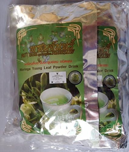 Moringa Youg Leaf Powder Drink Net Weight 20 G (2 G. X 10 Sachets) X 6 Packs