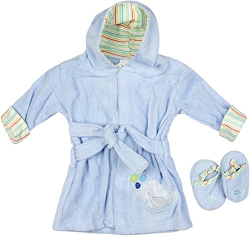 Big Oshi Baby Infant Chenile Terry Bathrobe Gift Set - Newborn