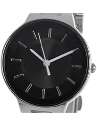 Orient Idea Ori-0325E Stylish Simple Design Round Case Slim Quartz Wrist Watch with Alloy Band for Woman