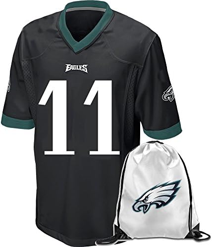 11 Carson Wentz Youth Alternate Jersey Black Small