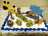Unique Disney Lion King 10 Piece Cake Topper Set Featuring Simba, Nala, Scar, Pumbaa, Timon, Rafiki, Mufaso, Zazu and 2 Decorative Circle Of Life Animal Figures