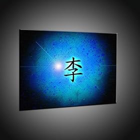 Lee Chinese Smybol lumi�re blue print in 50x70 cm