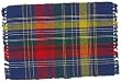 Durable Hand Woven 100% Cotton Colorful Blue and Red Plaid Placemat 12x18 Inches Set / 6