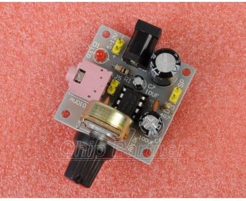 Happy fly shop LM386 Super MINI Amplifier Board 3V-12V Power Amplifier