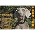 Metall-Warnschild Weimaraner