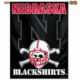 NCAA Nebraska Cornhuskers Blackshirts 27-by-37 inch Vertical Flag