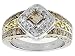 10KT WG .75CTW WHITE DIAMOND AND CHOCOLATE DIAMOND WITH CHAMPAGNE DIAMOND RING