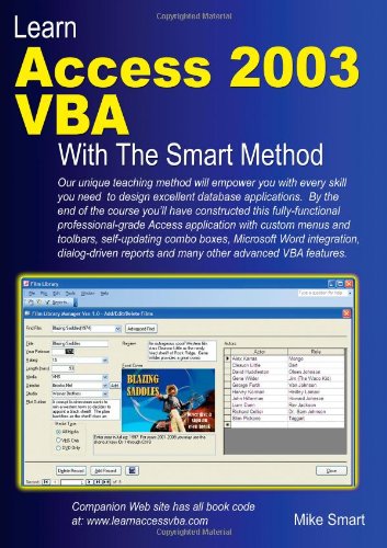 Learn Access 2003 VBA With The Smart Method 0955459907 pdf