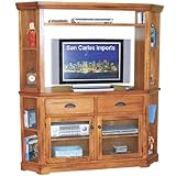 IMAGE OF Arizona Rustic Oak Corner Entertainment Center