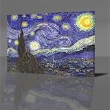 VINCENT VAN GOGH Starry Night (02) Stunning XL Gallery Framed Canvas Art Poster Print Framed Ready To Hang NEW