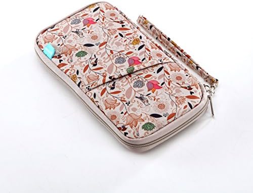 Passport Holder, Nuowin Retro Flowers Series Passport Cover for Women Passport Wallet Case for Travel (Floral Pattern)
