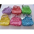 Cute Little Girls Purse/ hand bag with Flowers Pattern Available in 6 Colours Lilac,Red,Green,Yellow,Pink and Blue,Zip top .Ideal Party bag gift or just a nice little present for any little girl . ,'