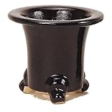 信楽焼 楽風柚子足付オモト鉢 7号